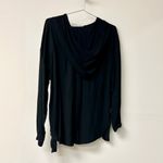 A.L.C. Long Sleeve 1/2 Zip Hi-Low Hem Pullover Hoodie Black Women's Size XS Photo 3