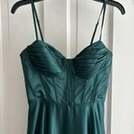 Macy's Dark Green Prom Dress Photo 0