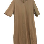 Liz Claiborne Beige Cotton Blend Shift Dress 24W Minimalist Lagen Capsule Scandi Photo 0