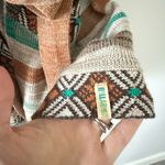 Billabong  Hooded 3/4 Sleeve Cardigan in Multicolor Striped Knit Size L Photo 4