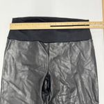 Spanx Assets by  Leggings Women Large Black All Over Faux Leather Pants High Rise Photo 6