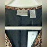 Chico's NWT Chico’s Women’s Size 1 (Medium/Size 8) Silk Open Front Jacket Animal Print Photo 6