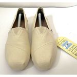Toms Canvas Slip On Flats Natural Beige Tan Cream Size 9.5 NEW Photo 1