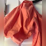 Kittenish  Coral Puff Sleeve Ruched Bodysuit Size Large Photo 2