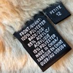 Dana Buchman  Faux Shearling Vest Women's Sz 12 Petite Beige Photo 3