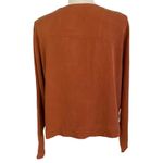 Cut Loose Size M Lagenlook Boxy Fit Shirt Top Blouse Long Sleeved Terracotta Orange Size M Photo 1