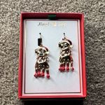 Jingle Joy Gold Plated Christmas Santa Dog Dangle Earrings Photo 0