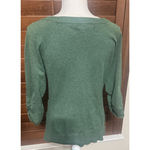 89th & Madison Women’s Sweater Kelly Green sz L soft knit pullover ruched sides Size L Photo 4
