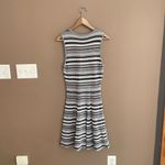 Torn By Ronny Kobo ‎ Isadora Textured Stripe Sleeveless Dress Black White Size M Photo 5