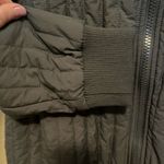 Topshop  Jacket Women’s Small Gray Quilted Oversized Bomber Full Zip Nylon Photo 8
