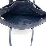 Coach F12184 Town Tote Midnight Navy Pebble Leather Shoulder Bag Gold Hardware Photo 9