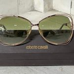 Roberto Cavalli RC 526S 72F 60 Peonia Pink Frame Green Lens Butterfly Sunglasses Photo 1
