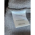 S4 Hannah Metallic Silver Knit Sparkle Sweater Ramie Cotton Gray Size L Photo 2
