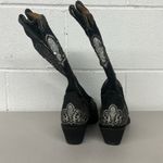 Corral  boots western sz7.5 cowboy silver gray suede crystal winged pull on Photo 2