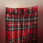 Pendleton Vintage  Red Tartan Plaid 100% Virgin wool pleated skirt Size 12 Petite Photo 3