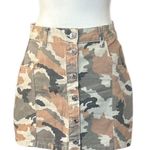 Almost Famous Camouflage Button-Front Skirt Photo 0