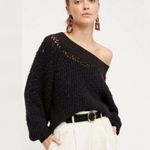 Free People  OB766144 Pandora’s Boat Neck Sweater in Black Size XS Photo 14