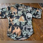 Vintage Caribou Black & Tan Tiger Print Shirt Size 10 Photo 6