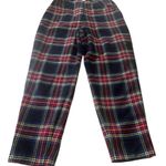 Eagles Eye Tartan Plaid wool Trousers Size 12/14 Christmas holiday lined Red Photo 0
