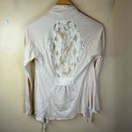 Anthropologie TINY Lace Back Ruffle Long Sleeve Cardigan Size XS Oversized Photo 6