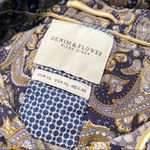 Denim & Flower XL  Button Down Shirt Paisley Print Artsy Summer Work Office Photo 4