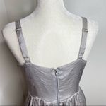 Forever 21  Metallic Silver Dress Size Large Party New Years Hoco Retro Photo 7