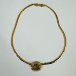 Givenchy  Vintage G Logo Gold Tone Snake Chain‎ Choker Necklace 13” Photo 1