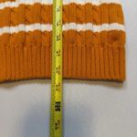 Laurence Kazar Lauren Ralph Lauren‎ Cable Knit Long Sleeve V Neck Sweater Orange Stripe Medium Photo 4