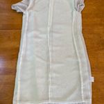 Babaton Aritzia Short Mini Lined Pearl Dress Short Sleeve Gray Print, Size XS S White Photo 3