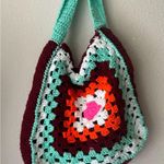 Colorful Crochet Tote Bag Red Photo 1