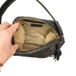 Liz Claiborne  Vintage Leather Woven Hobo Shoulder Bag‎ Photo 5