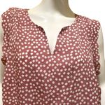 SheIn Ditsy Flower Print Blouse Pink and White Sleeveless 1X Photo 8