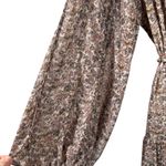 O.P.T Tuckernuck Floral Boho Ruffle Long Sleeve Mini Dress Tie Waist Medium Boho Yellow Photo 6