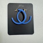 J.Crew  Bright Peri Hoop Earrings Lucite Style Post Backs NWT OLD STOCK RARE Photo 4