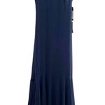 Lulus We Belong Together Spaghetti Strap Chiffon A-Line Maxi Formal Dress Navy Size Small 0625A Photo 4