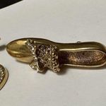 Lot Of 2 1928 (Brand Patterned) Rhinestone Gold Tone Brooch Pins Photo 4