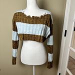 BDG Urban Outfitters Distressed Neckline Cropped Striped Sweater Size XS Photo 7