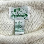 Quacker Factory Snowflake Sweater L Off White Cream Blue Sequins Winter Holiday Size L Photo 5