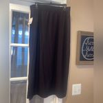 Liz Claiborne pull on black maxi midi skirt with side slit woman’s large NWT Photo 1