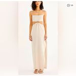 NWT Revolve Rumer the Label Avon Ring Linen Nude Cream Maxi Dress Medium Photo 1