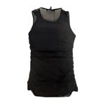 White House | Black Market WHBM Black Sheer Ruched Tank Top Size XS Photo 1