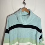 Adyson Parker Starlight Blue Combo Chunky knit striped cotton sweater Size L Photo 2