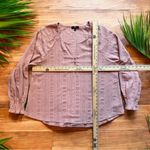 Frye Pink Textured Long Sleeve Top Blouse - XXL Photo 8