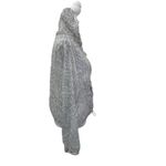 Good American Leopard Animal Print Cropped Windbreaker Hoodie Packable sz Large Photo 5