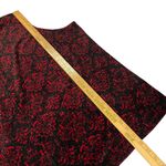 Woman Within Vest Women Size 2X Red Black Paisley Pockets Full Zip Sleeveless Photo 4