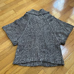 Chunky Marled Knit Button Front Cardigan Sweater Coat Gray Brown Women's L Photo 13