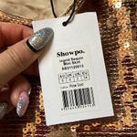 Ingrid Sequin Mini Skirt Rose Gold Size 2 Photo 3