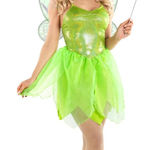 Luminous Green Fairy Mini Dress Photo 0