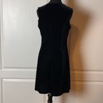 VINTAGE COLOR BLOCK PANEL VELVET PARTY DRESS Black Photo 4