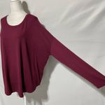 Time And Tru  Long Sleeve Hacci Knit Lightweight Sweater Burgundy Size XL Photo 4
